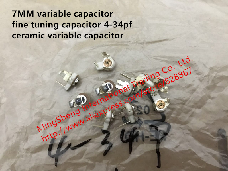 Оригинални нови сосема нов вистински 7MM променлива capacitor фино штелување capacitor 4-34pf керамички променлива capacitor оригиналниот спот