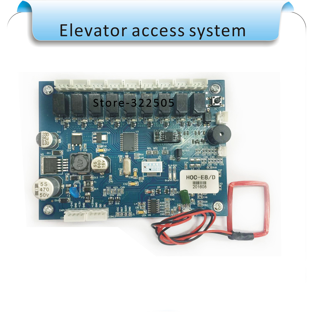 125KHZ RFID Хиерархиска контрола Лифт Лифт Controler Панел Не Софтвер за Безбедност up&дау 8 ката RFID Лифт Контролер
