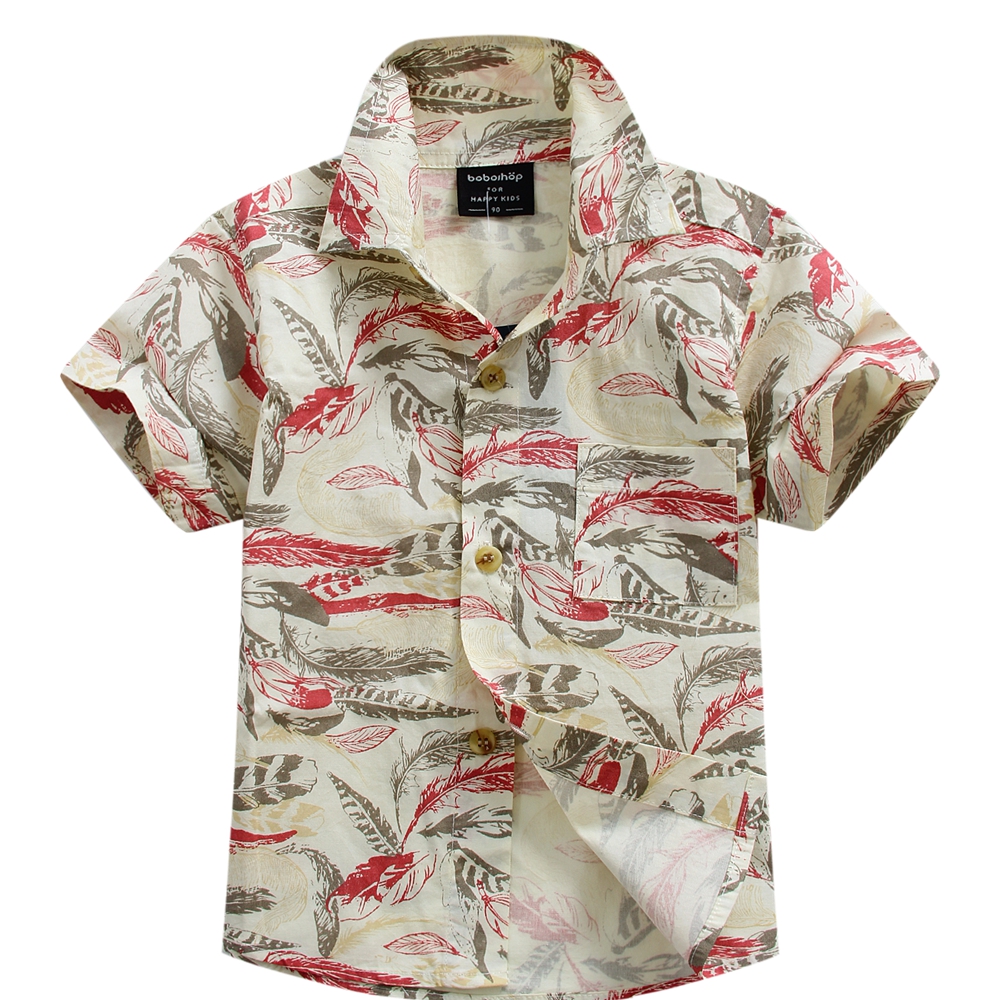 нови пристигнување памук флорални кошула хавајски кошула aloha кошула за момче T1539