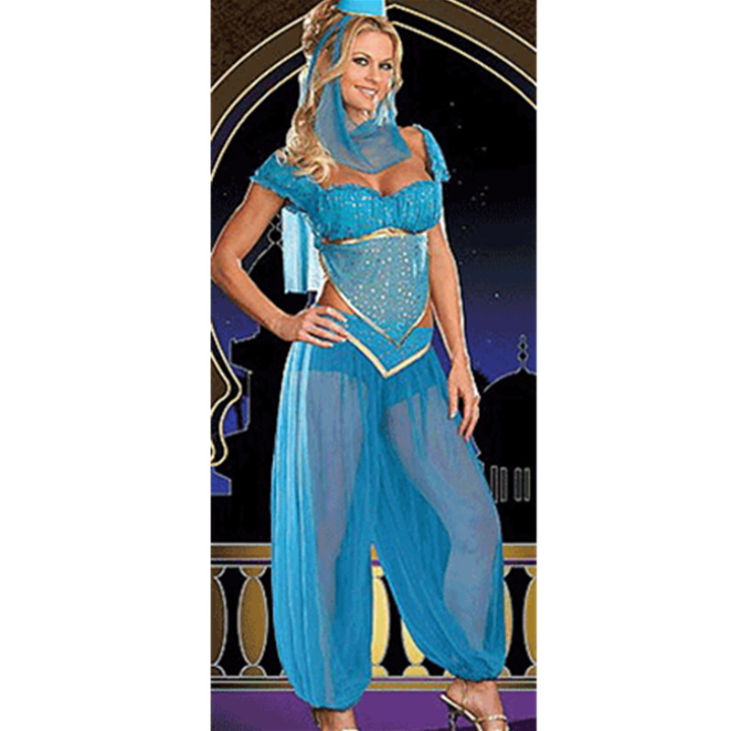 Фенси Плус Големина на стомакот танчер фенси панталони Индија жените костими костими Чиста танц носии принцеза јасмин костим возрасни