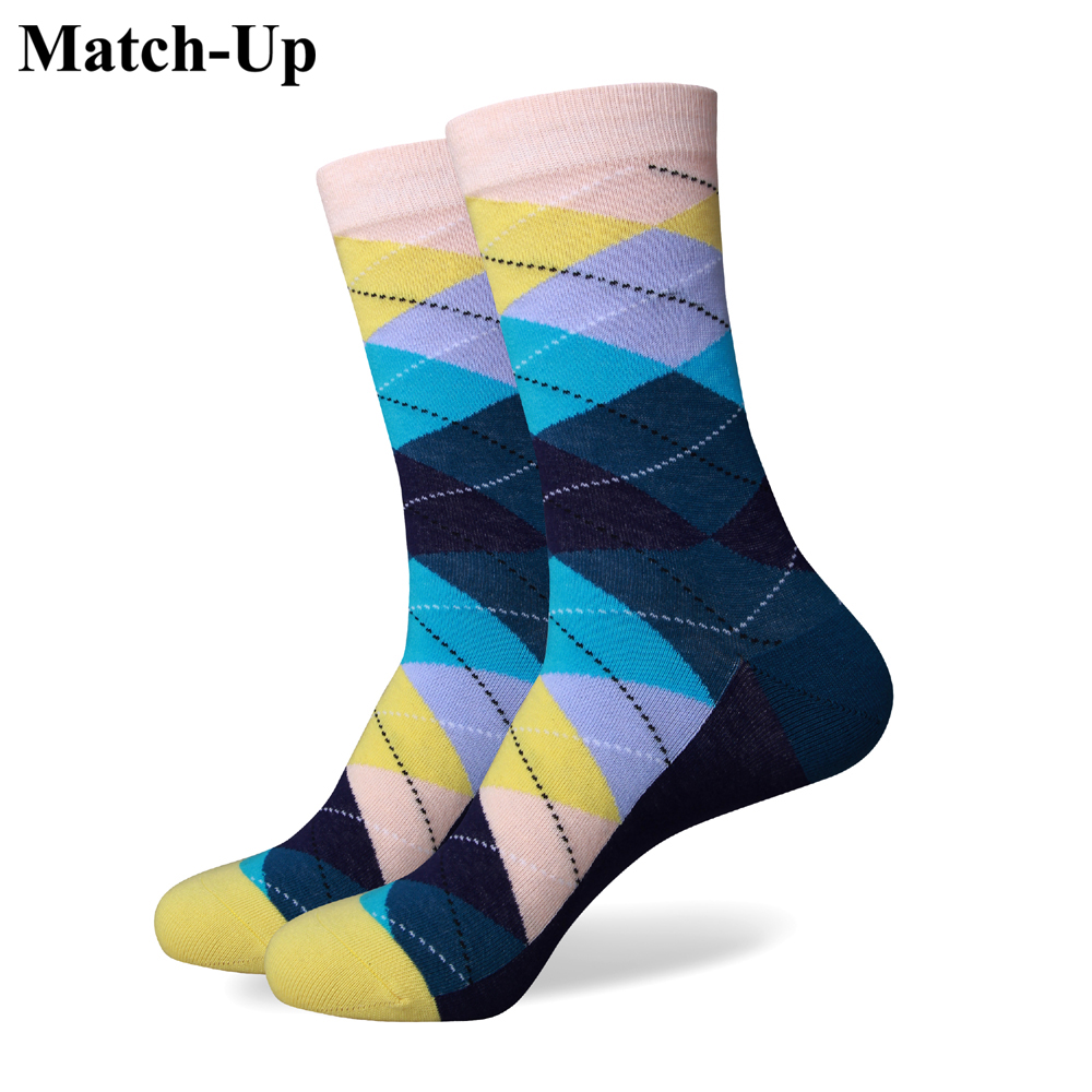 Натпревар-Up мажите шарени чешлани памучни чорапи 273