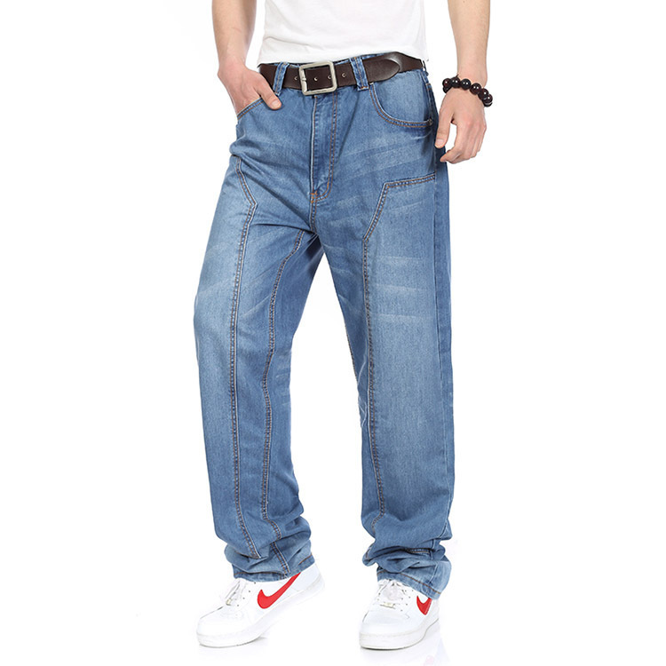 До 2015 нов повик големи димензии фармерки мажите плус ѓубриво за зголемување на индивидуалноста во мода Хип-хоп фармерки Лабава