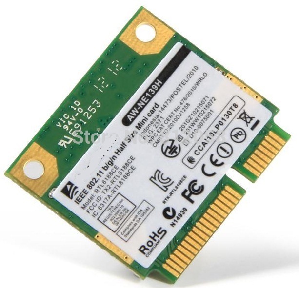 SSEA Нови за Realtek RTL8188CE AzureWave AW-NE139H Мини PCI-E 150Mbps 802.11 b/g/n Безжичен Wifi картичка