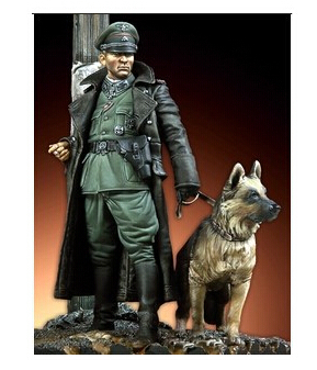 WW2 1/18 90mm Модели Германија службеници и кучиња 90mm Историска Фигура на втората светска војна смола Бесплатен Превозот
