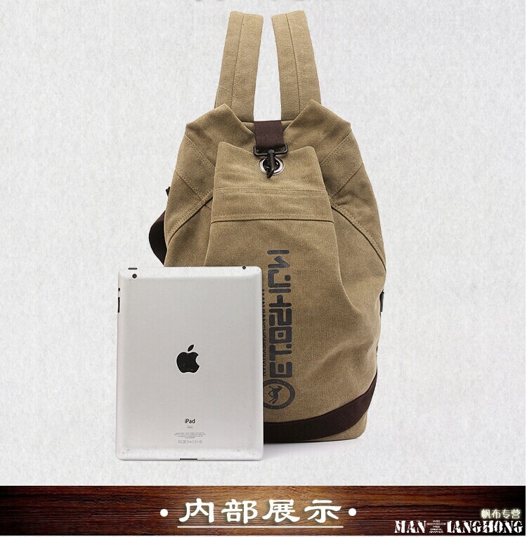 X-Онлајн нова жешка популарни добар квалитет човек платно ранец машки секојдневен патна торба студент училиште торба
