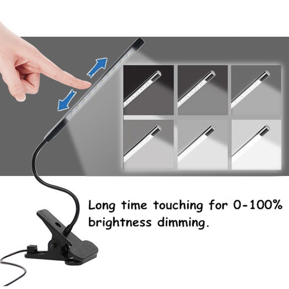Допрете Маса Светилка Флексибилен USB LED Око-се грижи за Читање Светлина Прилагодливи LED Солидна Клип Читање Светилка