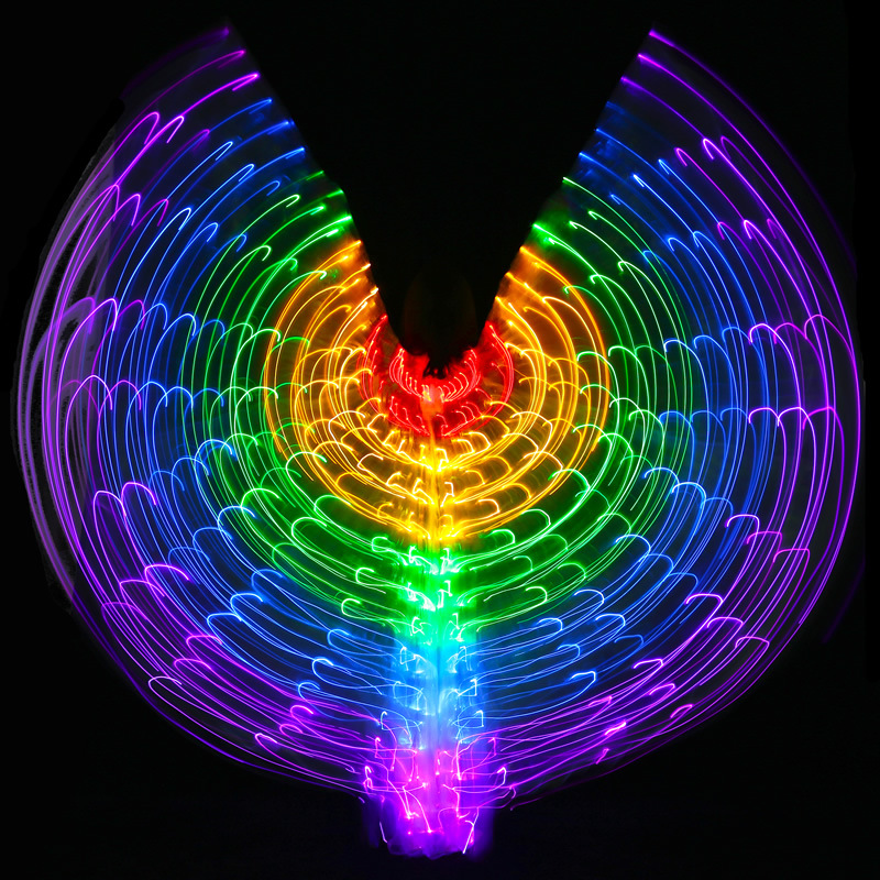 Големи Обоени, Стомакот Танц LED Крилја Пеперутка Костим Ориентален Танц Додаток