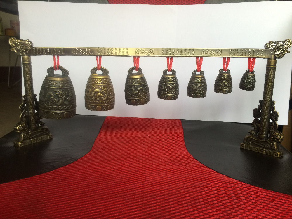 Медитација Гонг со 7 Раскошен Бел со Змеј Дизајн Кинески Музички Инструмент метал занаетите
