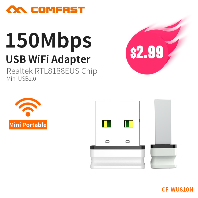 Wifi модул лаптоп 150mbps безжичен адаптер за WIFI точки за пристап usb безжичен wifi Адаптер usb wireless dongle Comfast СП-WU810N