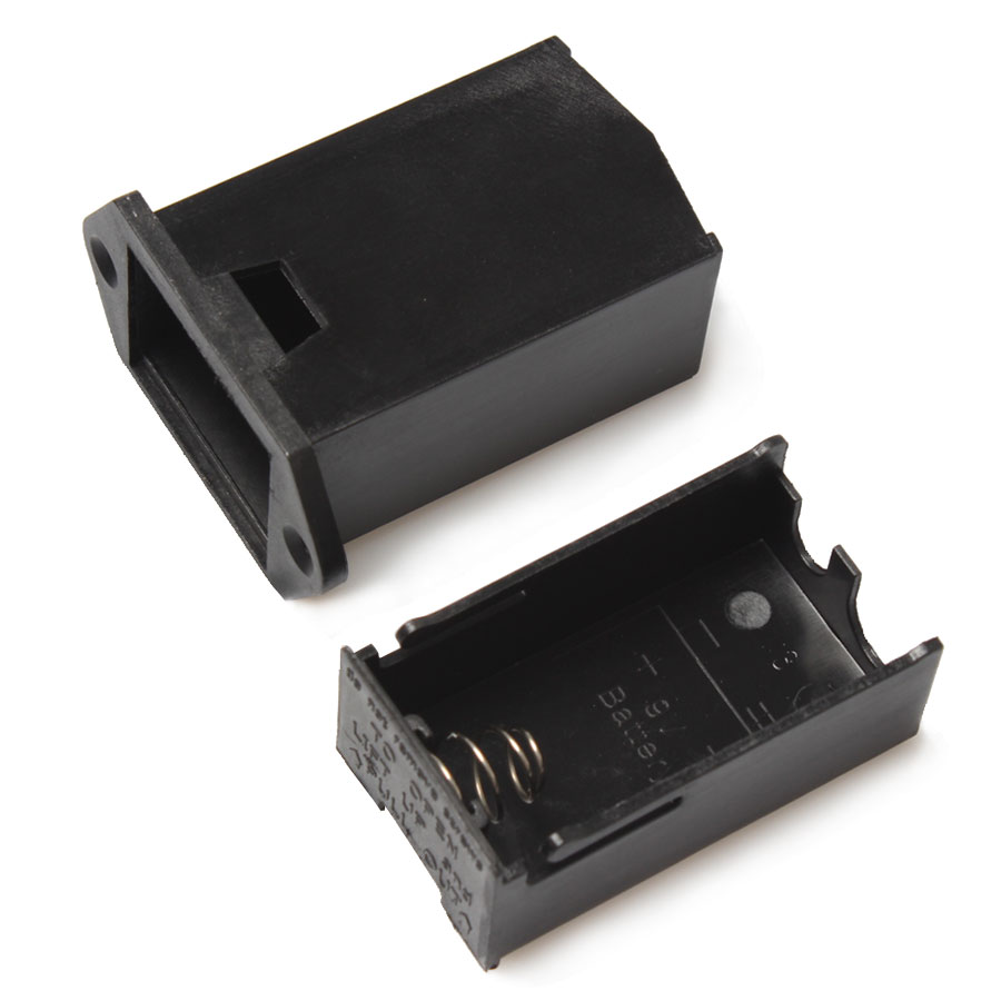 На мало со 1Pcs Со Игла Батеријата Складирање Кутија Батеријата Носителот Црни Пластични Електронски Случај За 1Slot 9V Литиум Батерија