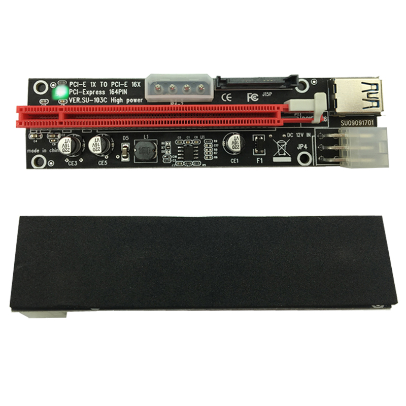 Стој Картичка SATA 4pin 6Pin Рударство Напојување LED USB 3.0 PCI-E 1x да 16x PCI-E Столб за Графичка Картичка Antminer Bitcoin Рудар