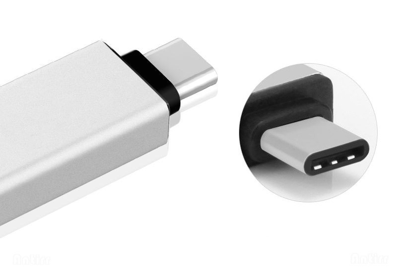 USB 3.1 Тип В за USB 3.0 ConverterAntirr USB Тип-C OTG Адаптерот за Chromebook Macbook Huawei Xiaomi MI А1 5X 5S Плус 6P LG G5