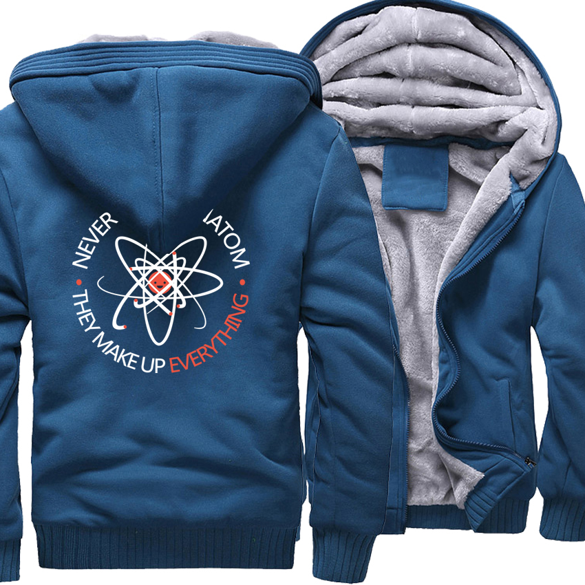 Повик Дуксери За Мажи 2017 Нови Пристигнување Зимски Дебели Sweatshirt Печати Никогаш Доверба Атомот Тие Сочинуваат Сè Тренерки Kpop