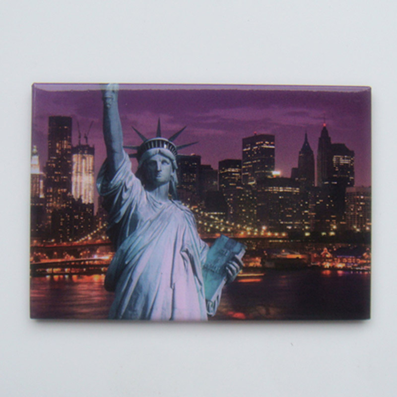 БЕСПЛАТЕН превозот над $12, НИ Њујорк Статуата на Слободата Ноќен Приказ Туристички Метал Фрижидер Магнет SFM5168 Патување Сувенири