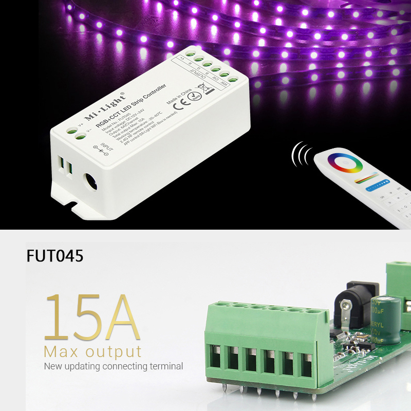 Ми.светлината RGB/RGBW/RGB+УПТ LED Лента Контролер DC12V~24V 2.4 G Безжичен WIFI Smart Панел Далечински исклучување на светлина времето Dimmer
