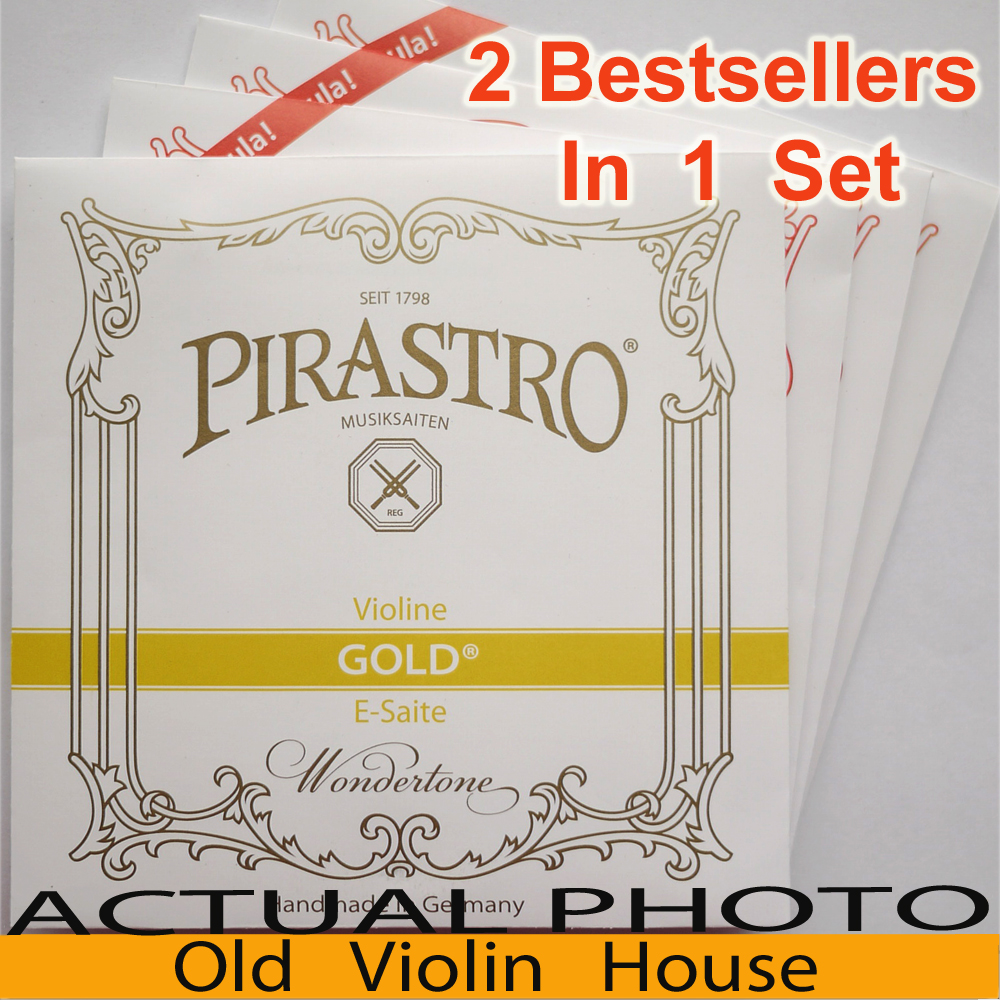Pirastro Tonica најлон виолина стрингови (412027), 2 Најдобрите Продавачи Во Еден Сет ,направени во Германија,Бесплатен превозот