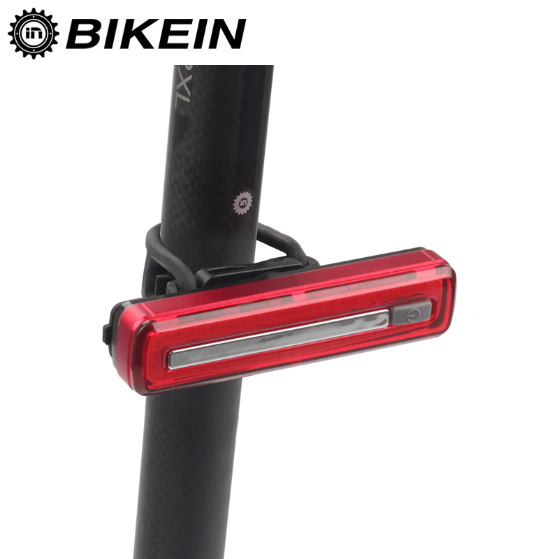 BIKEIN Велосипед Taillight USB Полнење Водоотпорен Отворен Јава MTB Задните Светла Супер Светло Безбедност Ноќ Предупредување Велосипед Светлина
