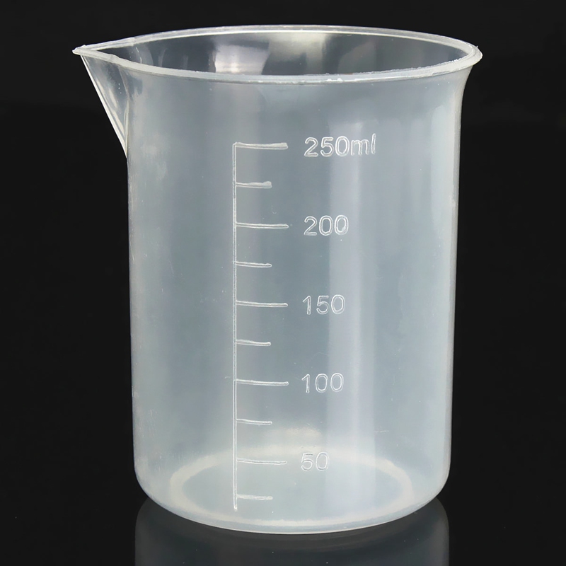 Kicute 50 100 150 250 500 1000ml Транспарентен Кујна Лабораторија Пластични Дипломирал Волуметриски Beaker Сад Мерење на Купот Алатка