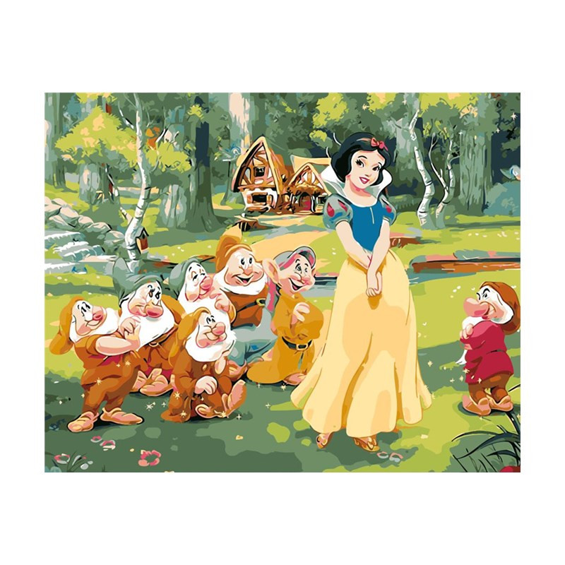 Принцеза и џуџе маслото слика Со Броеви Рака боја за Цртање и боење со броеви цвет соба декорација