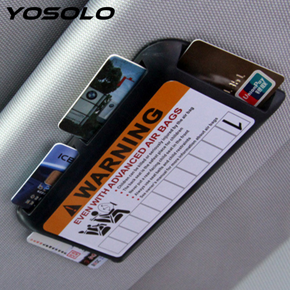 YOSOLO Sunshade Складирање Кутија Автомобил Стакло Клип Организатор Привремен Паркинг Телефонски Број High-speed IC Card Клип Носителот на Картичката