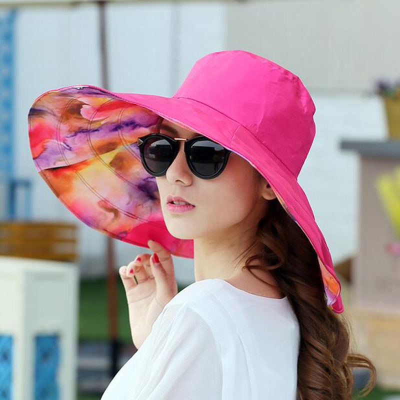 2018 Лето големи гребенот плажа сонцето капи за жените УВ заштита на жените капи капа со голема глава свитлива стил мода лејди сонцето шапка