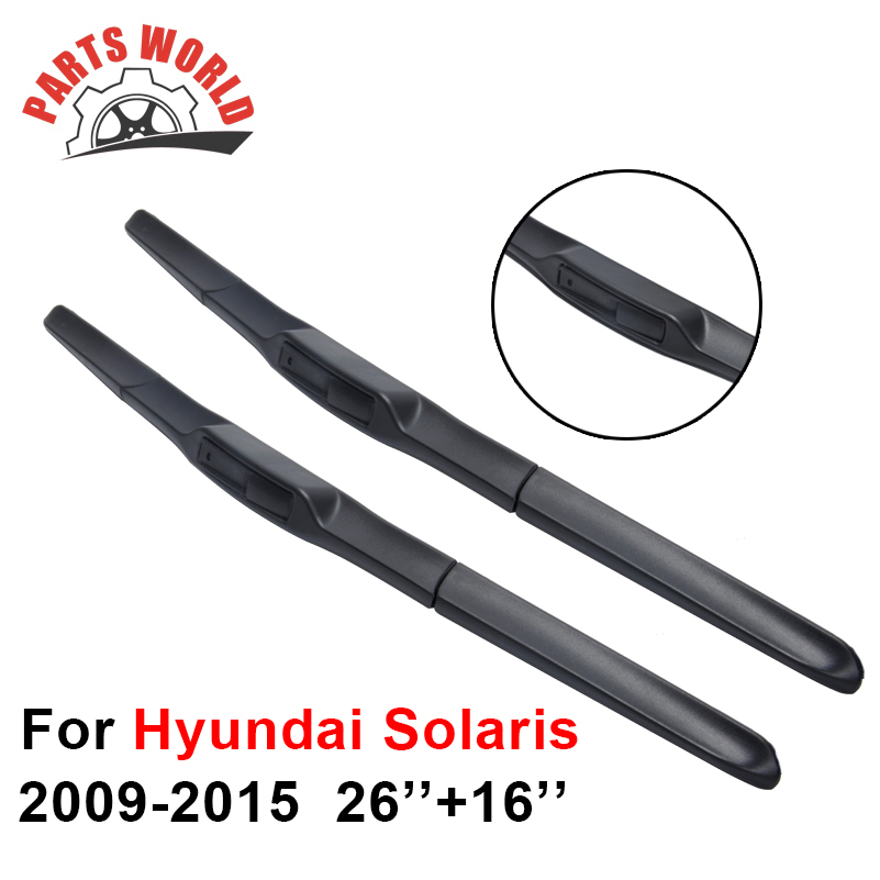 Wiper Ножеви За Hyundai Solaris 2009- Шофершајбната Природна Гума На Автомобилот Додатоци