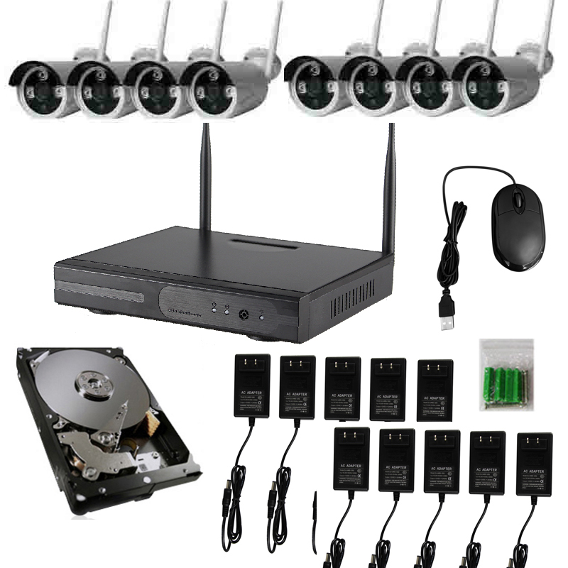 JSA 8CH CCTV Системот за Безжичен 960P NVR 8PCS 1.3 MP IR Отворено P2P Wifi IP CCTV Безбедносна Камера Систем за Надзор,