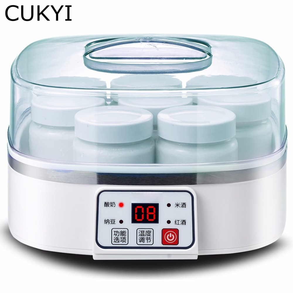 CUKYI Целосно автоматски апарати за Домаќинство 1.5 L Мултифункционален јогурт машина за Правење natto/ориз вино/црвено вино со 8 чаши microcomputer