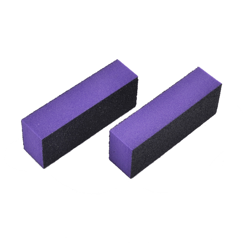 50Pcs/Многу Пурпурна Форма на Ноктите Buffers Датотека Блок Сунѓерот Sandpaper 3 Страна Чистење Педикир Маникир УВ Гел