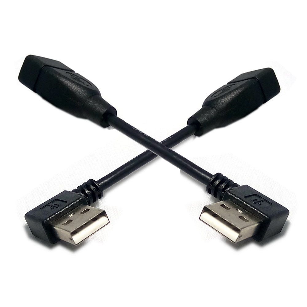 USB 2.0 Машки да се Женски Продолжување Кабел 100cm Реверзибилна Дизајн Лево и Право Аглеста 90 степени