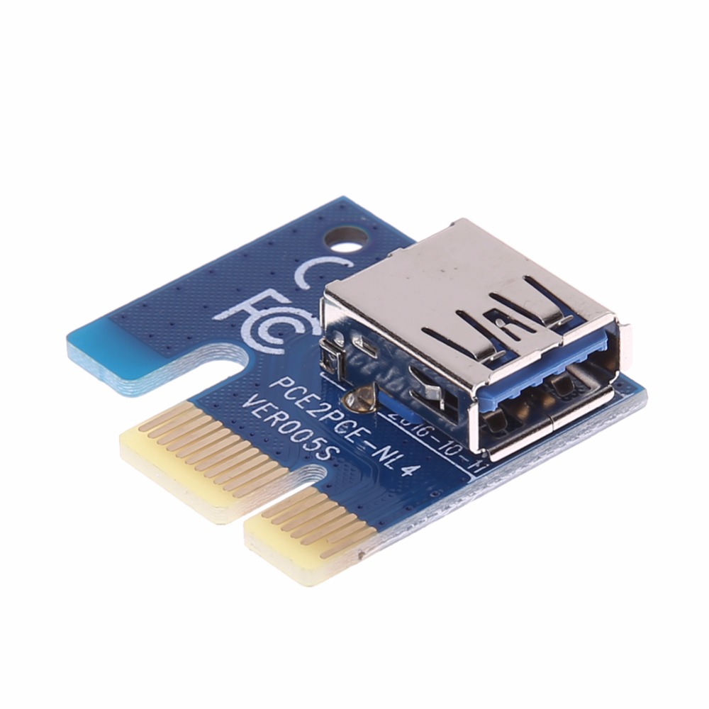 PCIe PCI-E Изразат 1X Да 16X Столб Картичка Рударската Машина Enhanced Extender Столб Адаптер Картичка Со 30CM/60СМ USB Кабел BTC рудар