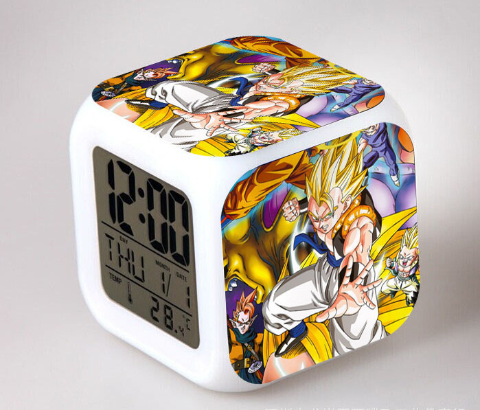 Јапонски Аниме DRAGON BALL Sou Goku LED 7 Боја Флеш Дигитални Аларм Часовниците Деца Ноќ Светлина Спалната соба Часовник reloj despertador