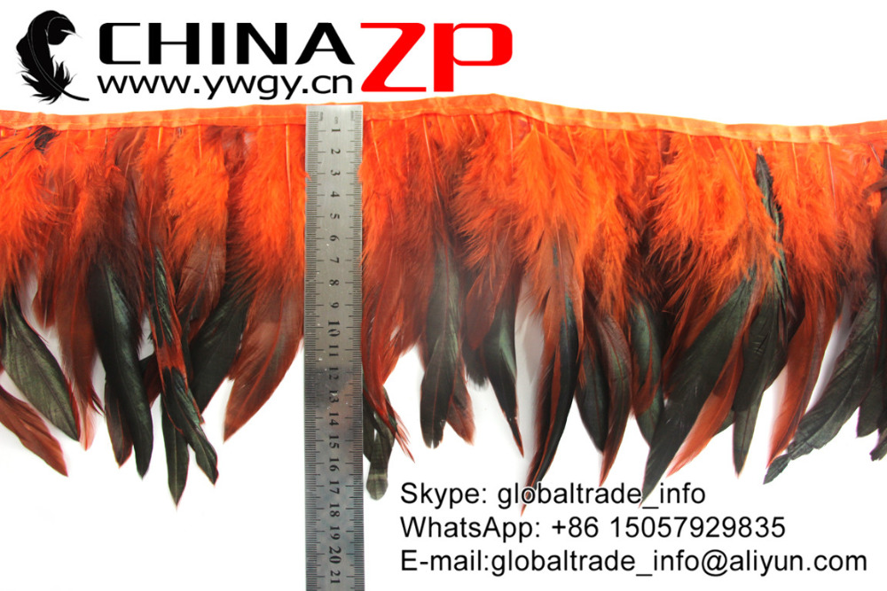 4 до 6 инчен промет на Големо во CHINAZP Фабрика 10Yards/многу Уникатна Бојадиса Портокалово Црвена Chinchilla Петел