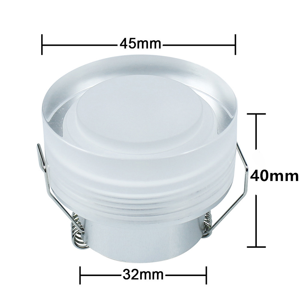 5pcs 3W Акрилик LED Таванот Светлина AC85V-265V Тркалезна Форма LED Вдлабнати одредување на светлината за Внатрешна Општи и Приказ Осветлување