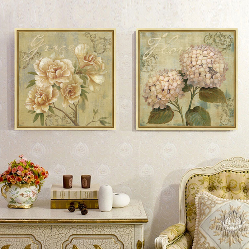 Гроздобер Hydrangea платно отпечатоци слика за дома декор дневна соба и спалната соба канцеларија за дневна соба платно
