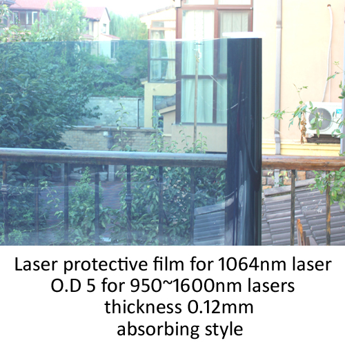 Ласерски Безбедност филм за 1064nm ласерски О Д 4 големина 100mmx200mm