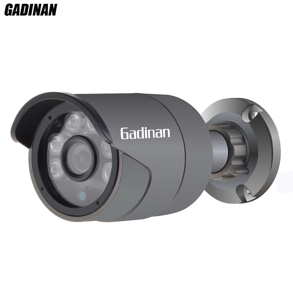 Gadinan AHDH Камера Метал Водоотпорен 6 Низа LED Ноќ vison 1/2.7 F02 CMOS 2MP 1080P Отворено 3.6 мм Леќа Безбедност