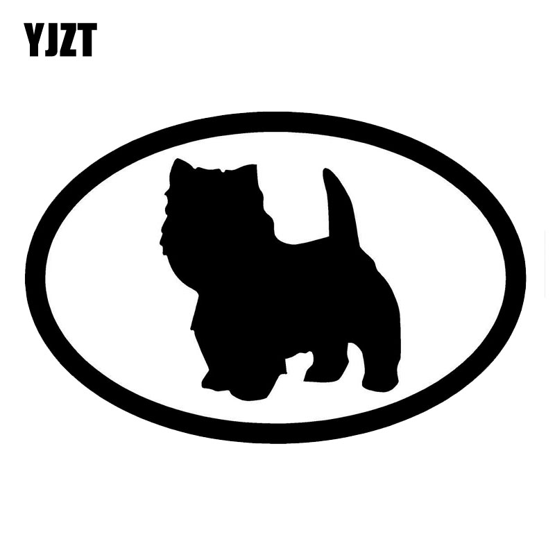YJZT 15.2*10СМ Западниот Планински Terrier Куче Животинско Автомобил Налепница Симпатична Смешни Автомобили Стил Декоративни