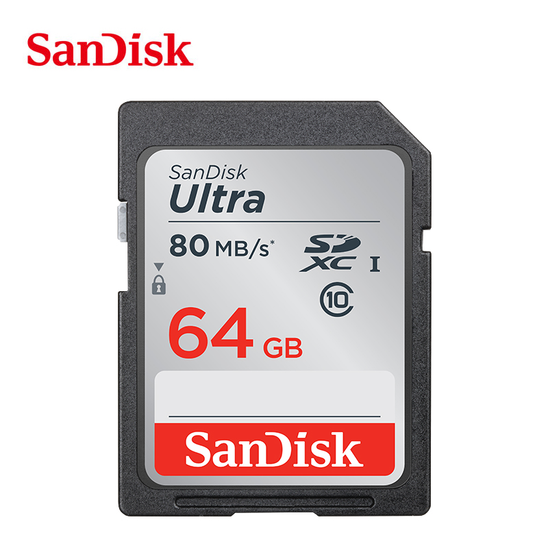 Оригиналниот Sandisk SD картичка Ултра 80Mb/s16gb 32gb 64gb 128GB flash мемориска картичка реалниот капацитет на SD мемориска картичка за камерата feeshipping