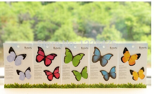 1pack/Многу Пеперутка дизајн на Кодови notpads DIY Мултифункционален леплива Забелешка Влошки Порака Пост канцелариски материјали Училиште