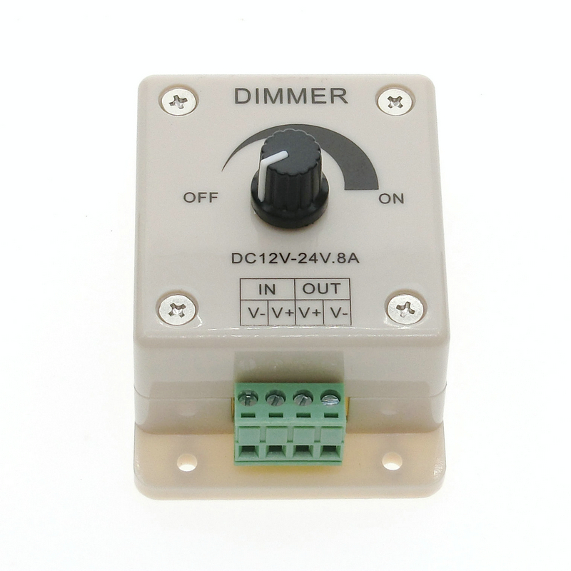 LED Dimmer DC12V~24V 8A Ротација Рачно Префрлете се Dimmer Контролер за LED Лента.