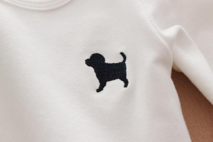 Нови Деца Облека Момчиња и Девојки Есен и Пролет Секојдневен Солидна маица Цртан филм Куче со Долги ракави Основните