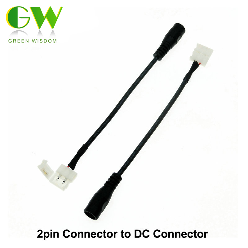 DC Конектор да 2pin 8mm / 10мм Слободни Заварување Конектор за LED Лента 5pcs/многу