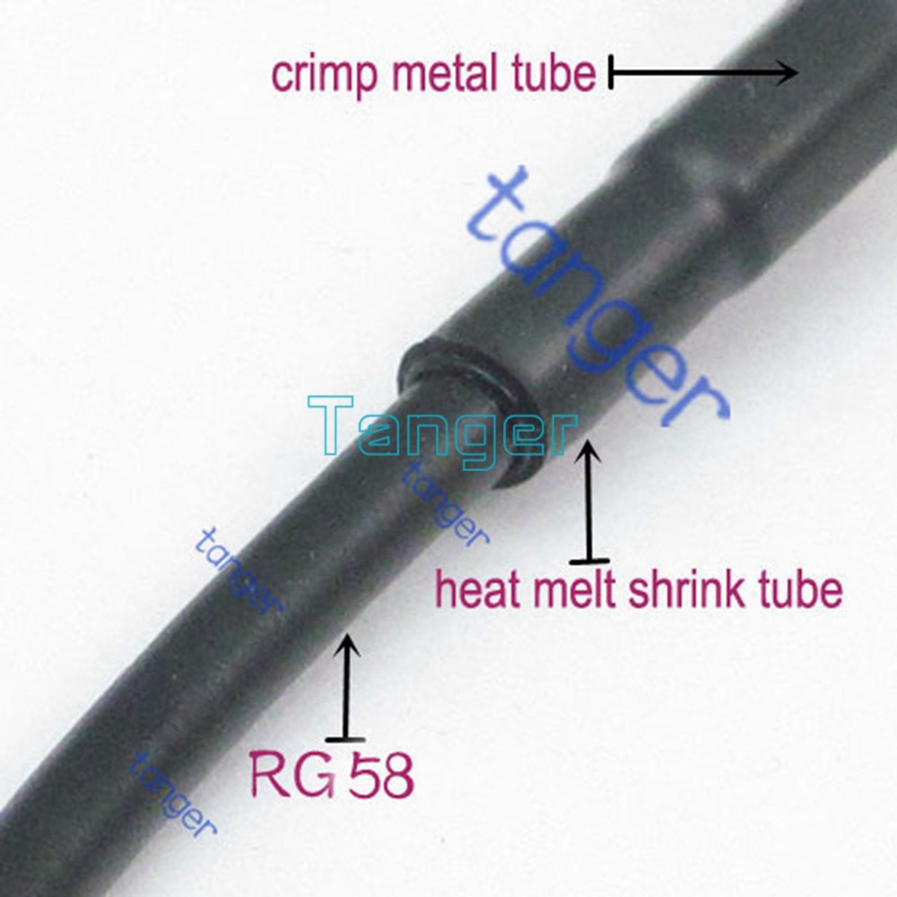 Топла Продажба Tanger BNC машки plug десен агол да се UHF женски џек SO239 RF RG58 Pigtail Скокач Коаксијален Кабел 20inch 50cm Нови