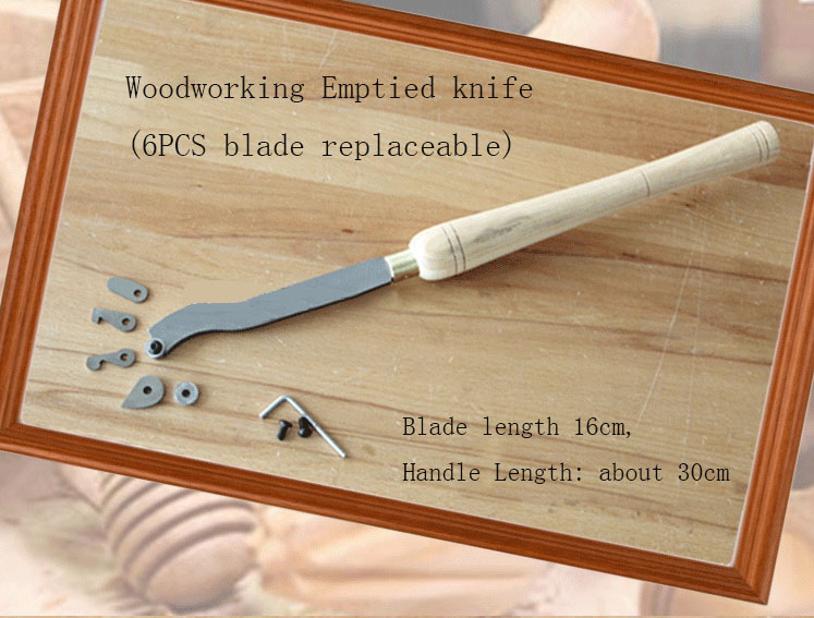 High speed челик, дрво Празнат нож(6PCS сечилото главата заменливи),алатки за резба на дрво