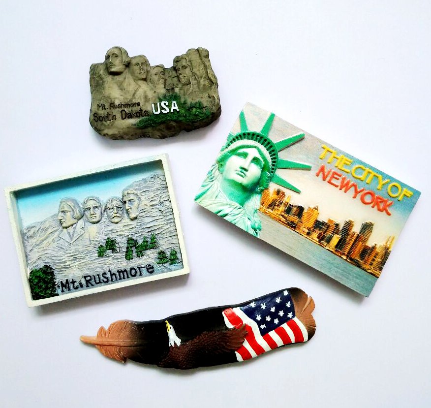 Рачно изработени НИ Претседателот Планината Rushmore Знаме Пердув 3D Фрижидер Магнети Туризам Сувенири се Соберат Фрижидер Магнетни Налепници