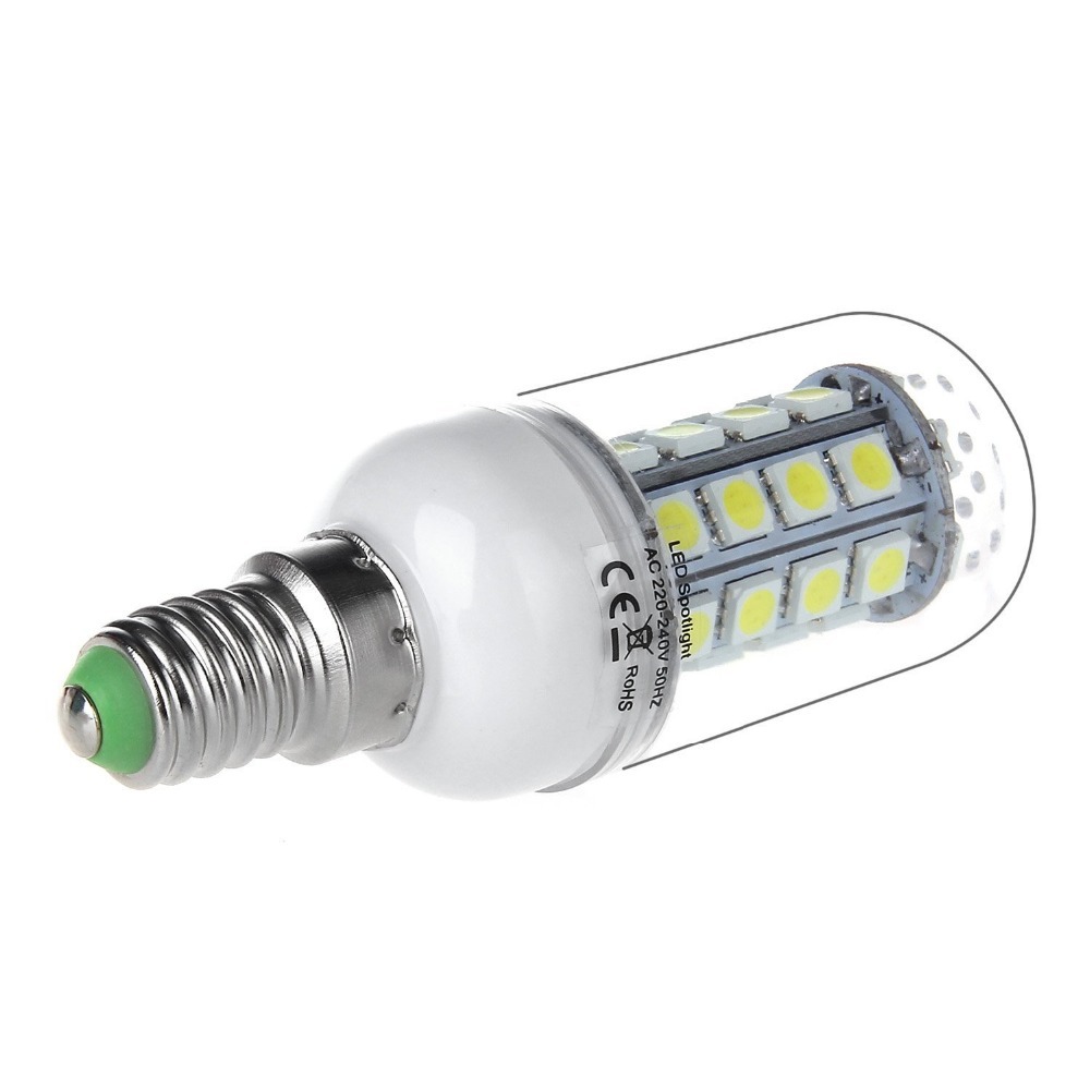 E14 36*5050SMD 220V 6W ампулата led светлото на рефлекторите led lampe Блан Froid (5W) пченка светлината e14 пченка led светилка led cprm трпе
