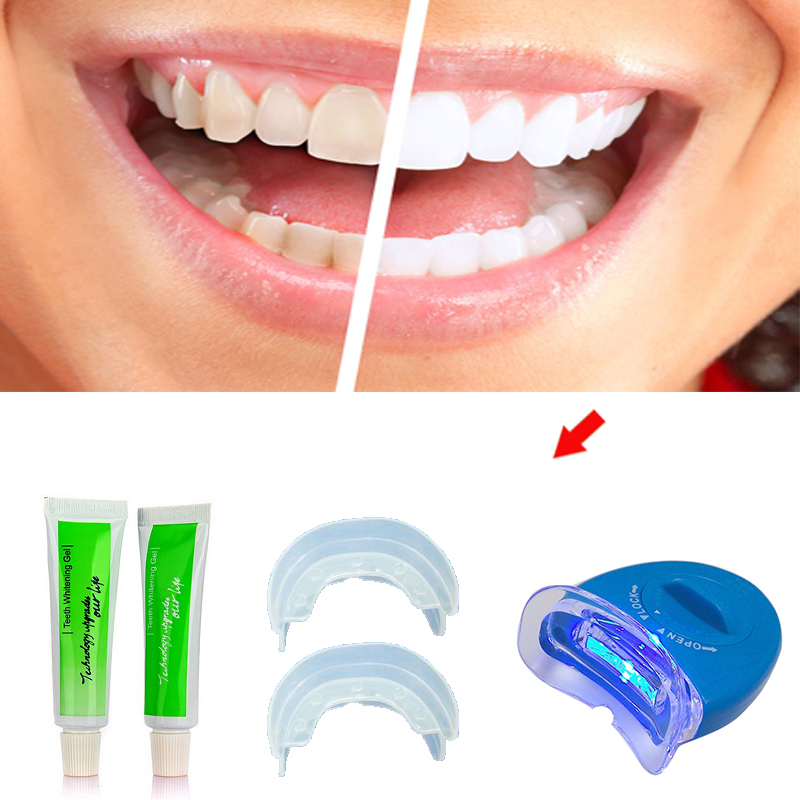 Genkent Белење на Заби Комплет за Нега на Забите за Заби Белење на Гел Whitener Хигиената на Забите traysTeeth Белење LED Светло