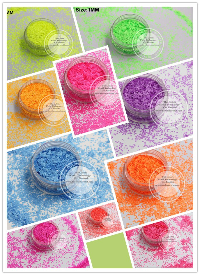 1MM Шестоаголна форма неонски бои Мат Растворувач Отпорни Сјајот светла spangles за лак на ноктите уметност и DIY Снабдување