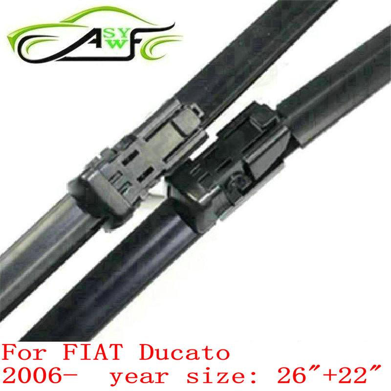 Бесплатен превозот автомобил wiper ножот за FIAT Ducato (од 2006 година па наваму),26+22 фит push копчето wiper грб 2 парчиња/пар